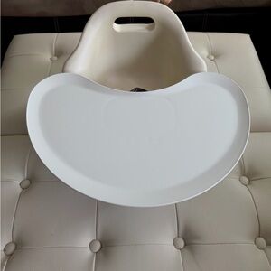 Upseat Baby Floor & Booster Seat with Tray - Smooth Feeding Surface (Coconut)